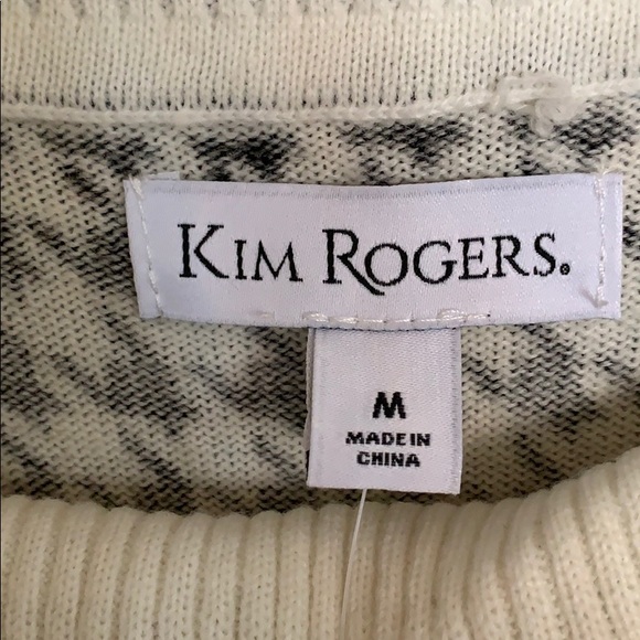 New Kim Rogers houndstooth sweater medium - Picture 3 of 6